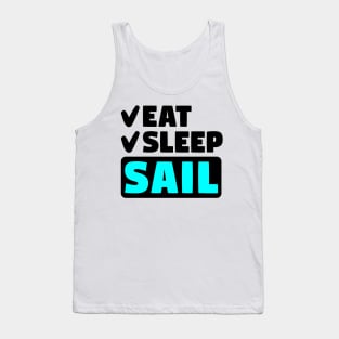 Eat, sleep, sail Tank Top